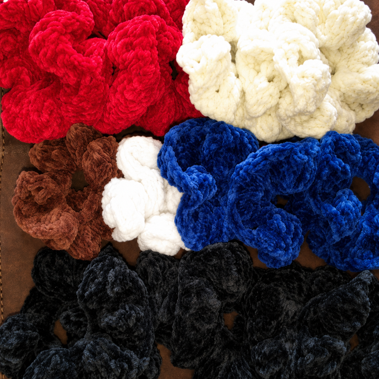 Bracha crochet hair scrunchies